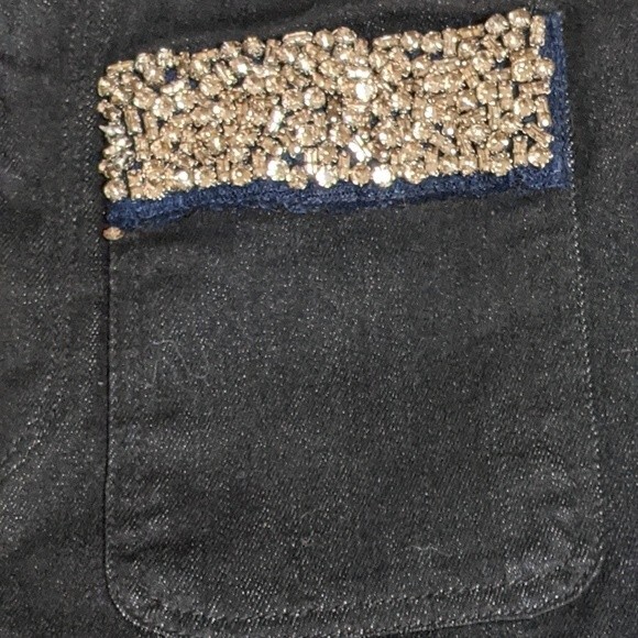 7 for all mankind embellished black skinny jeans pockets higher rise 28x… - Picture 13 of 15